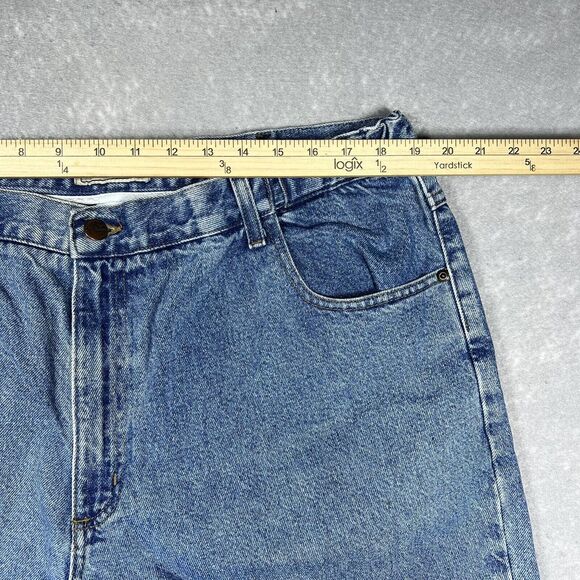 LL Bean Jeans Mens 40x31 Blue Relaxed Straight Adjustable Comfort Waist Denim - Picture 6 of 10